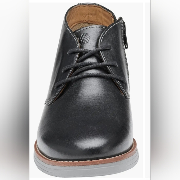 Johnston & Murphy Kids Black Leather Boots - Picture 3 of 9